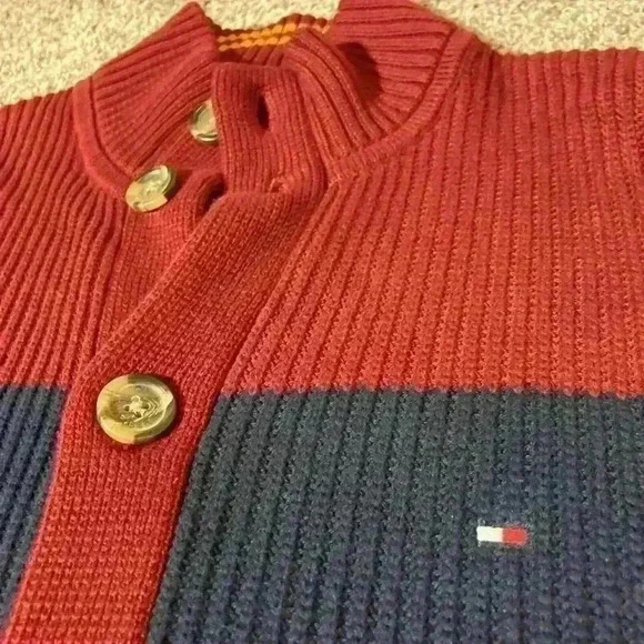 Tommy Hilfiger Men’s Cable Knit Cardigan Button Down Sweater Size Large - Picture 4 of 8
